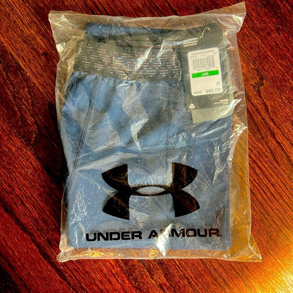 New in Bag Men Large Under Armour UA RUSH Celliant HeatGear Compression Shorts